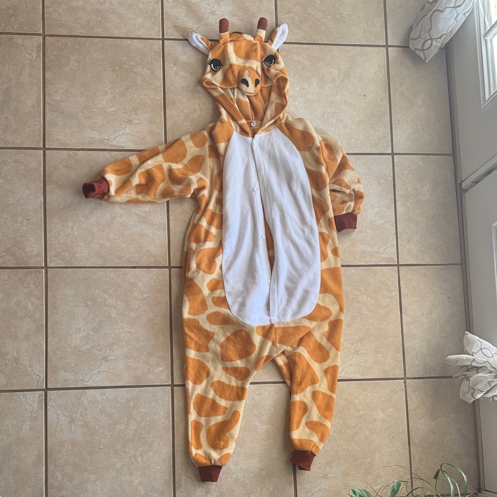 Giraffe Print Kids One Piece Costume